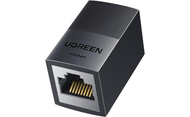 UGREEN 10Gbps Ethernet Extender & Coupler – PoE Support | 328ft Reach | RJ45 Female to Female | Black